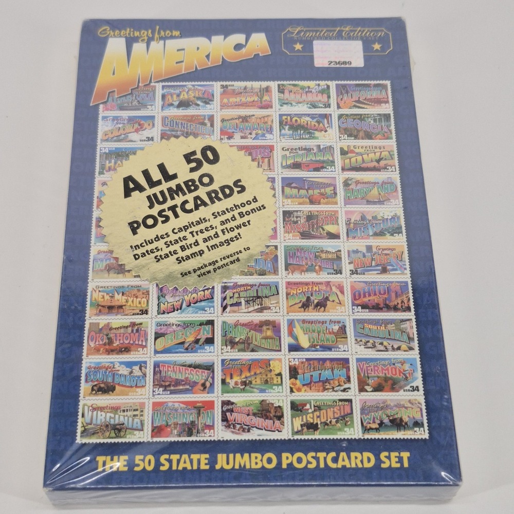 *NEW* Greetings From America 50 State Postcard Set 2002